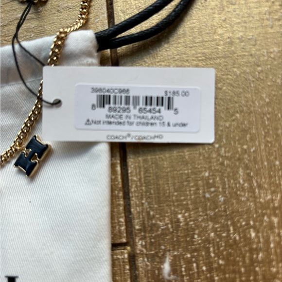 COACH Signature Pave Multi Color Charm Necklace, NWT - Picture 3 of 3